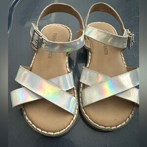 Silver sandals size 7